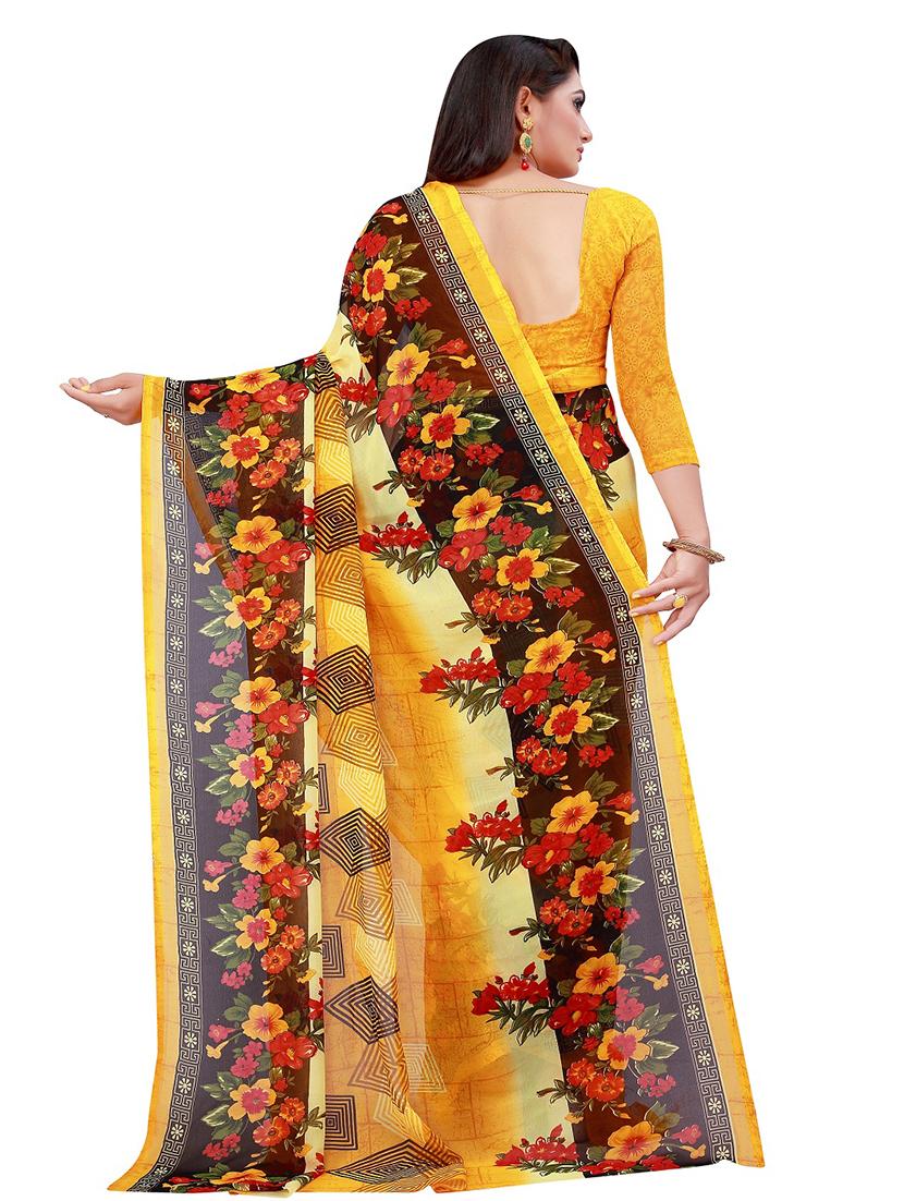 women's saree combo with blouse - 20217567 - Standard Image - 3