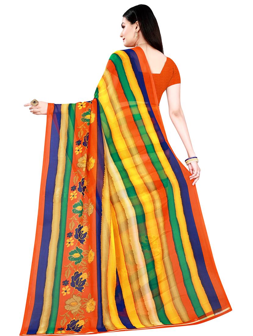 women's saree combo with blouse - 20217629 - Standard Image - 3