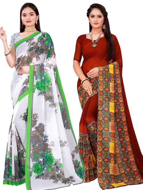 women's saree combo with blouse - 20217991 - Standard Image - 0