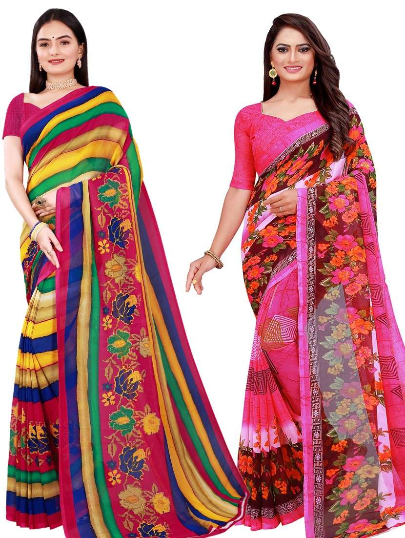 women's saree combo with blouse