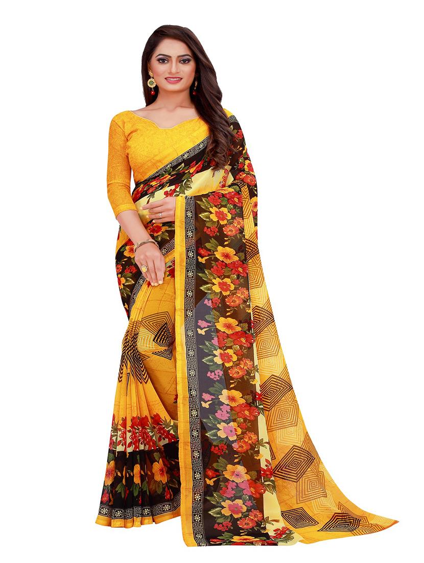 women's saree combo with blouse - 20218180 - Standard Image - 3