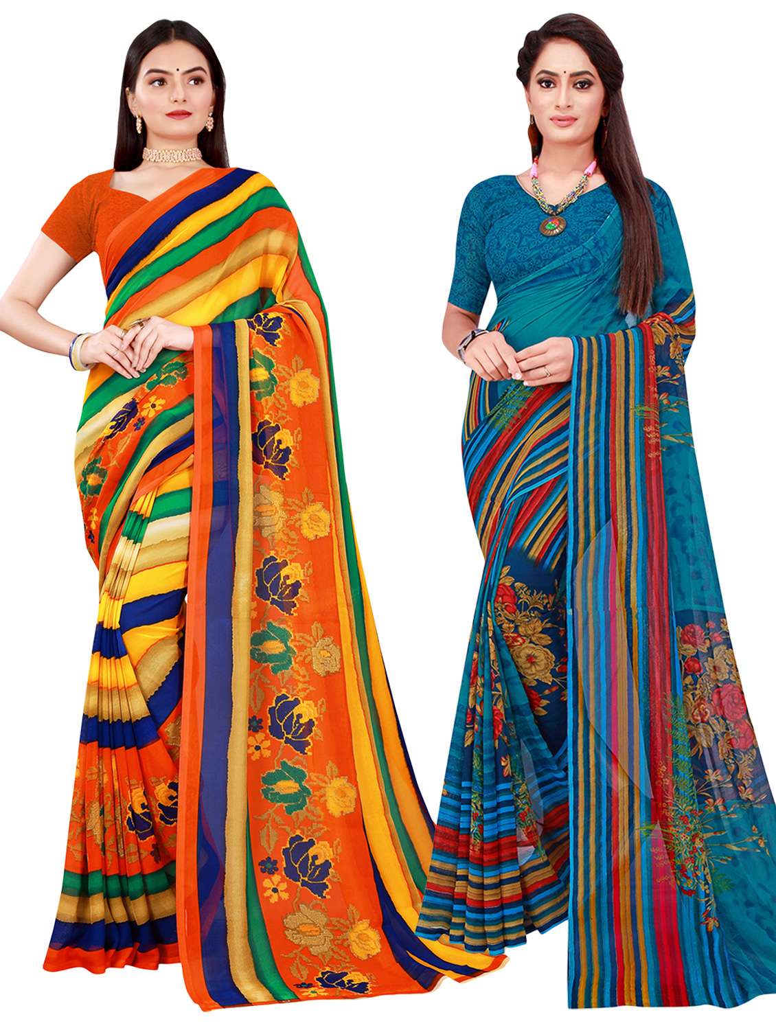 women's saree combo with blouse