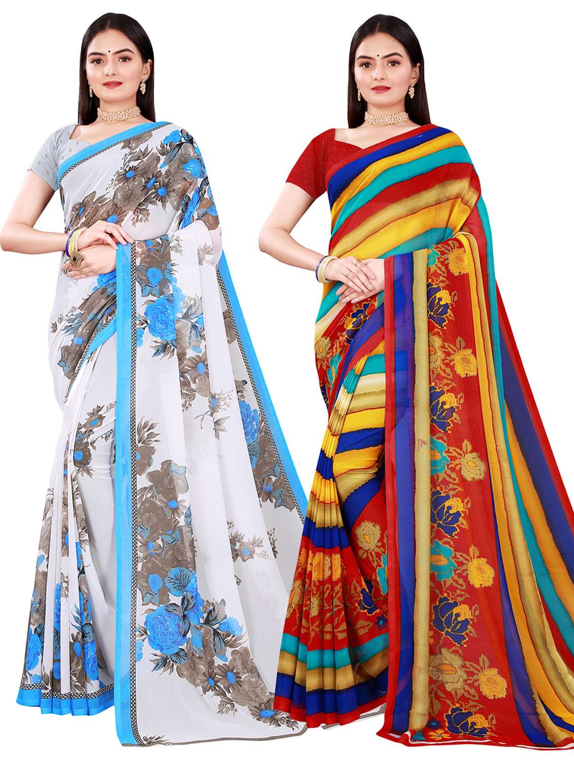 women's saree combo with blouse