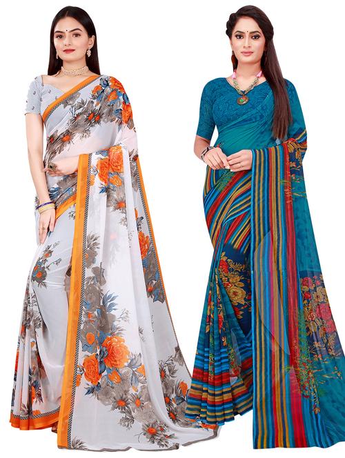women's saree combo with blouse - 20218350 - Standard Image - 0
