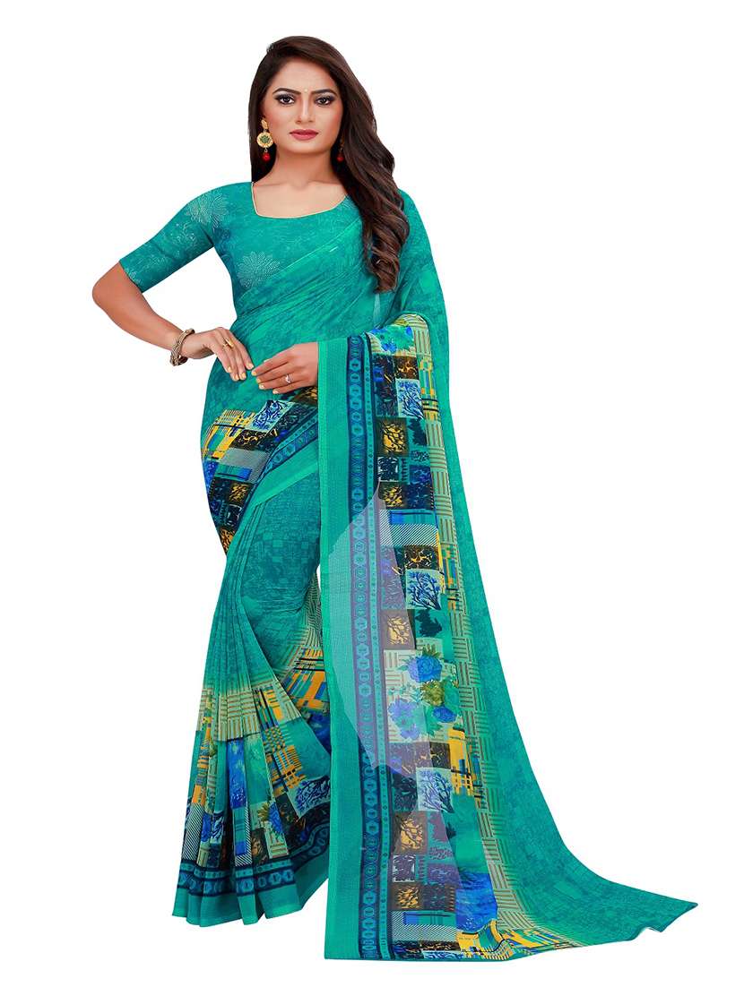 women's saree combo with blouse - 20218598 -  Standard Image - 3