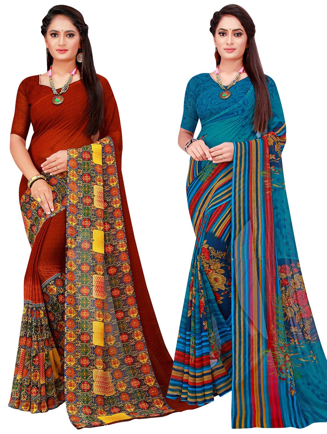 women's saree combo with blouse - 20218603 - Zoom Image - 0