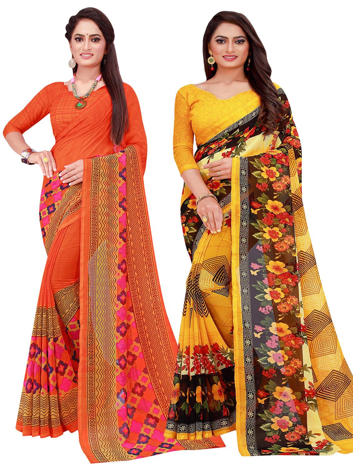 women's saree combo with blouse - 20218605 - Zoom Image - 0