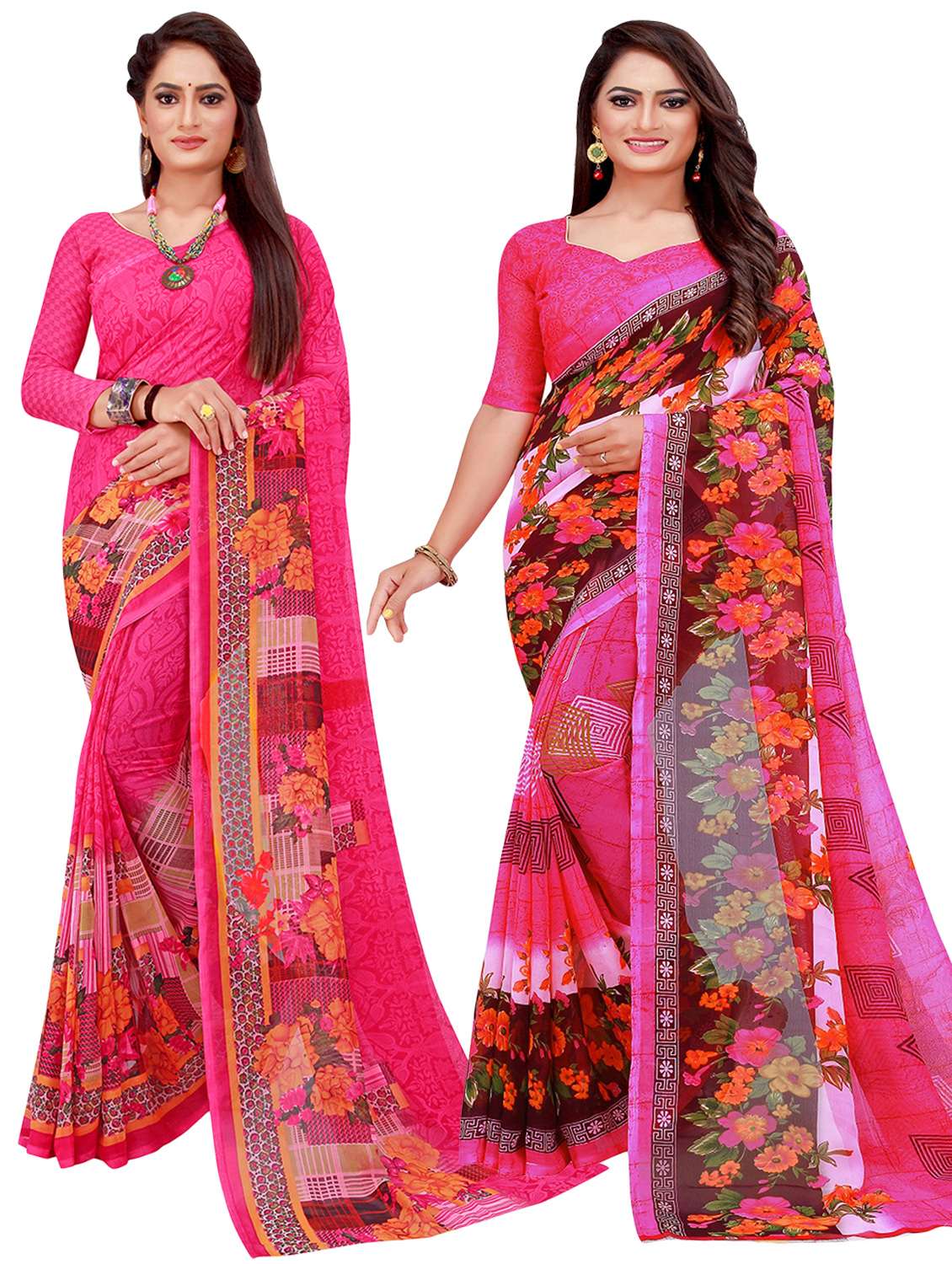 women's saree combo with blouse