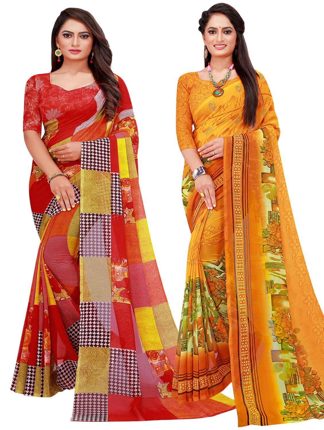 women's saree combo with blouse - 20218813 - Zoom Image - 0