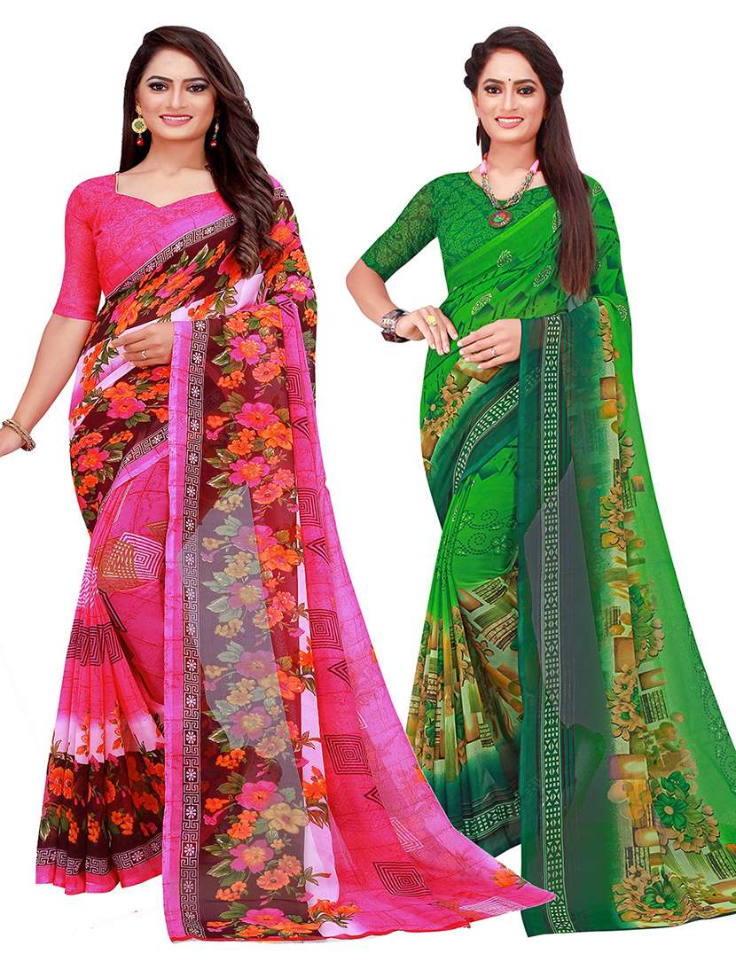 women's saree combo - 20218955 -  Zoom Image - 0