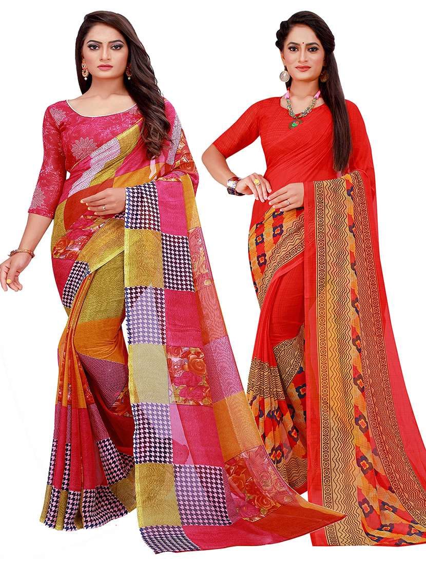 women's saree combo - 20218988 -  Zoom Image - 0