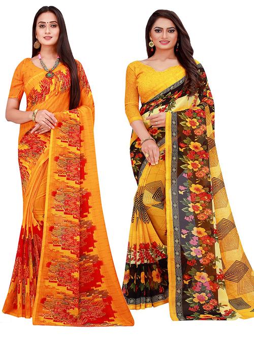 pack of 2 printed sarees  - 20219270 -  Standard Image - 0