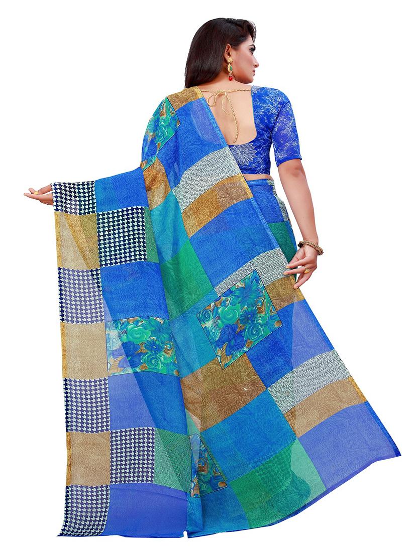pack of 2 floral printed saree - 20219298 - Standard Image - 3