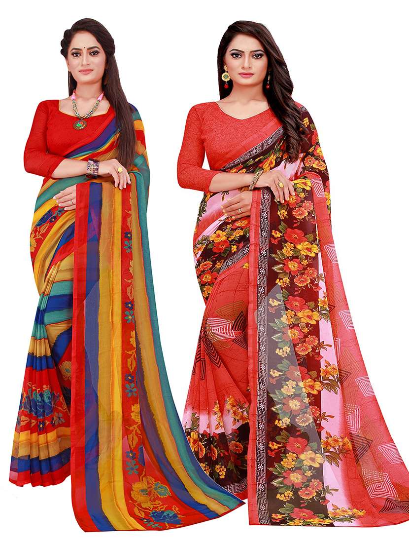 women's saree combo - 20219330 -  Zoom Image - 0