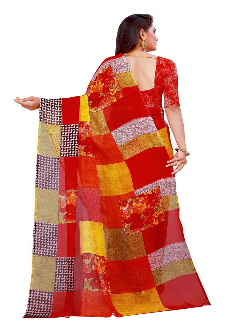 pack of 2 printed sarees - 20219335 - Standard Image - 3
