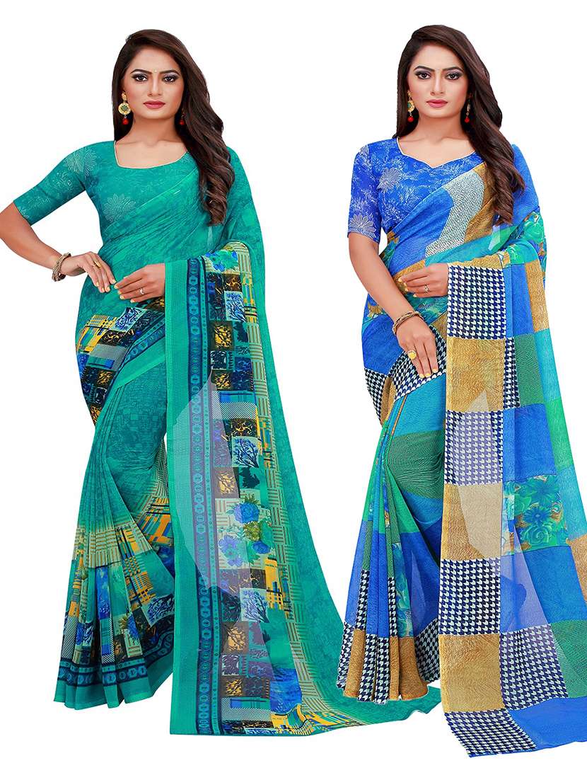 women's saree combo - 20219350 -  Zoom Image - 0