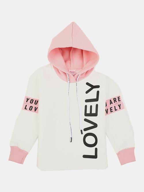 front print hood neck sweatshirt - 20220409 - Standard Image - 0