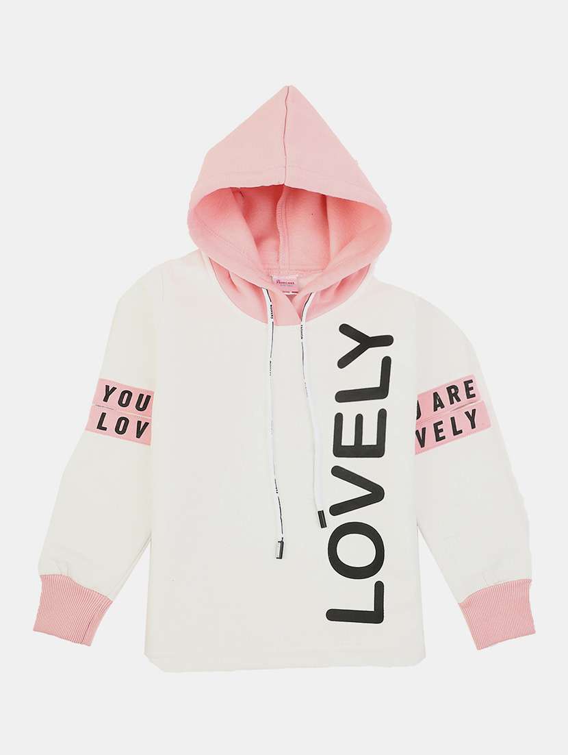 front print hood neck sweatshirt - 20220409 - Zoom Image - 0