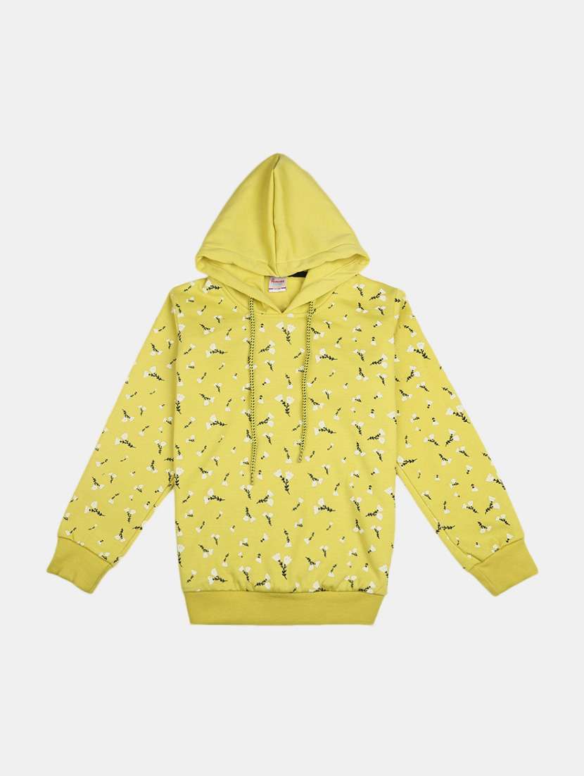 all over print hood neck sweatshirt