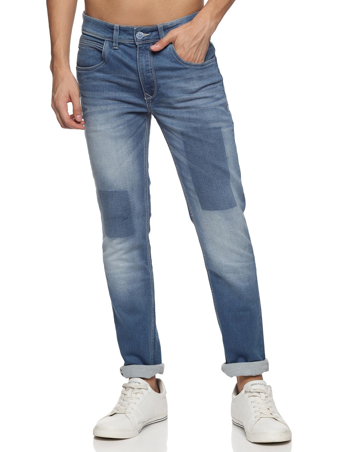 men mid rise washed denim jeans - 20221083 -  Zoom Image - 0