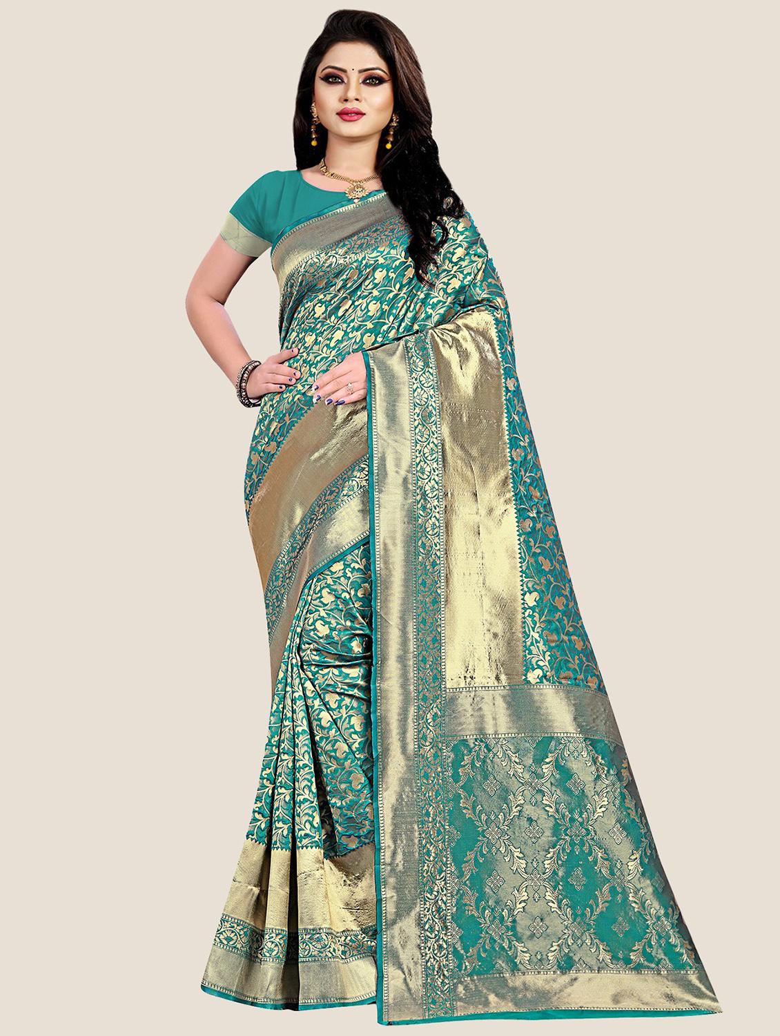 jacquard work banarasi saree  with blouse - 20223470 -  Zoom Image - 0