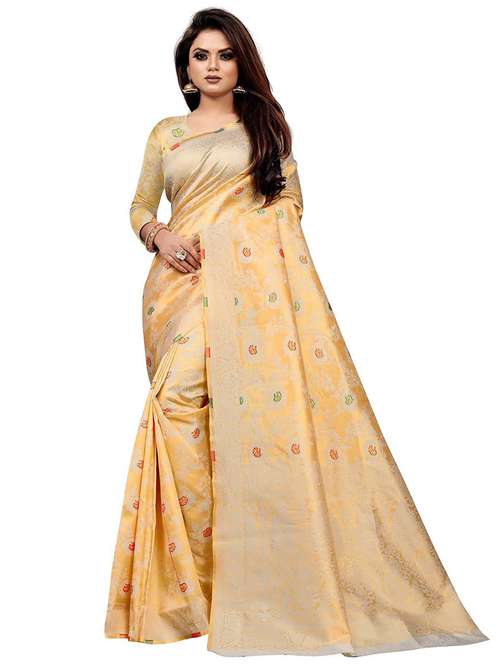 women's banarasi saree with blouse - 20223506 - Standard Image - 0