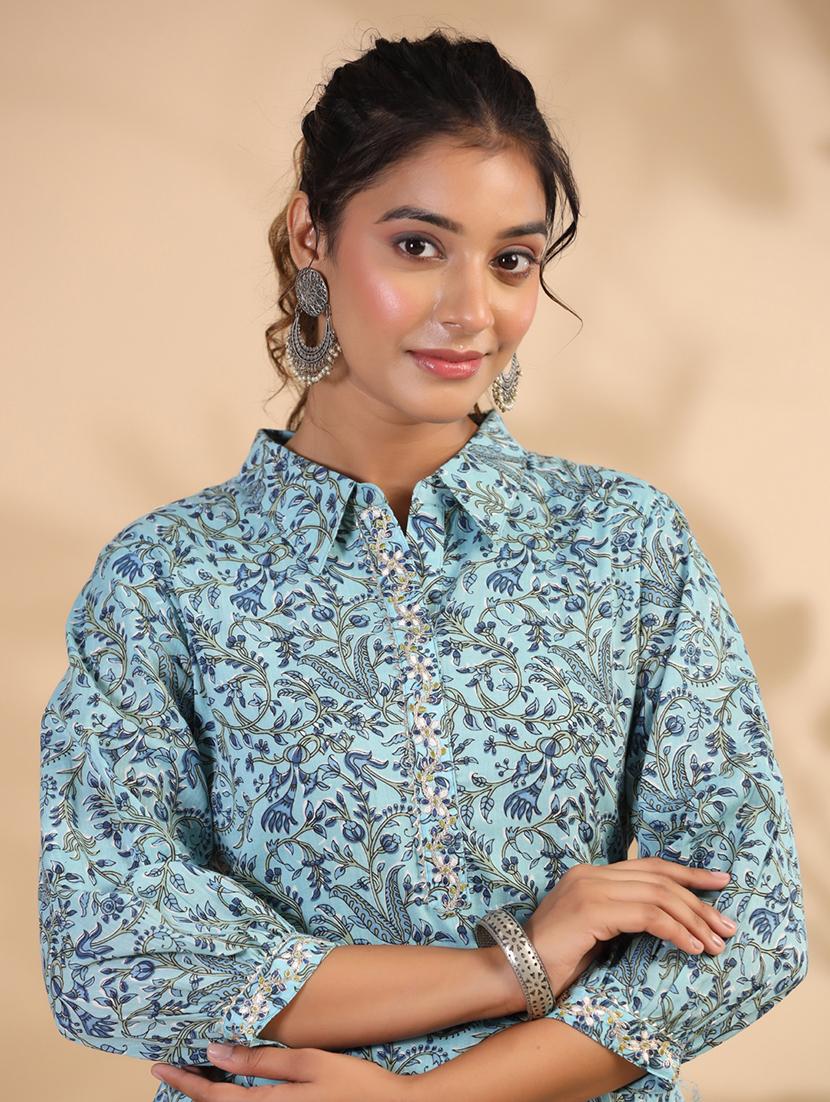 women light blue kurta salwar set - 20223749 - Standard Image - 3