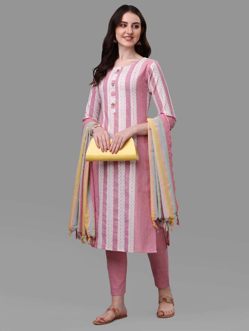 women pink kurta pant set with dupatta - 20223934 - Zoom Image - 0