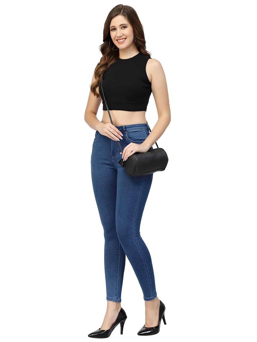 women's plain skinny fit jeans - 20225121 -  Standard Image - 3