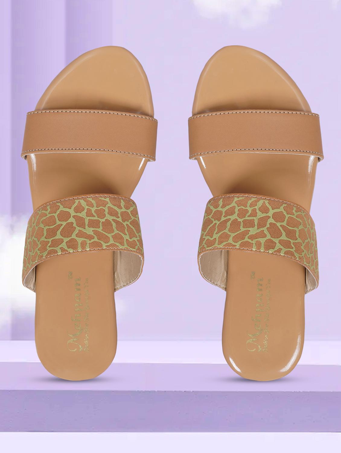 beige synthetic flat forms sandals - 20225160 - Zoom Image - 0