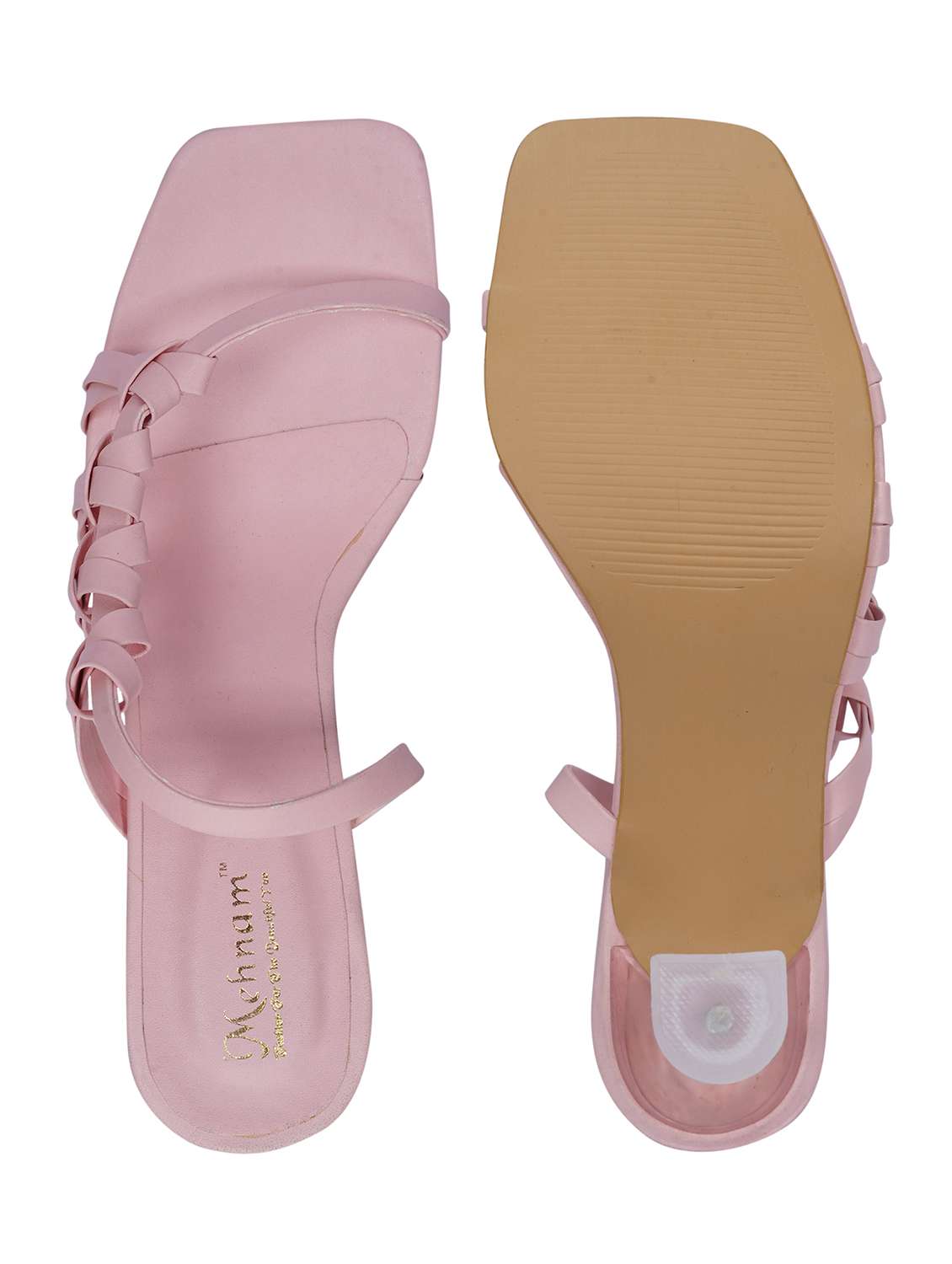 women solid purple kitten heel sandal - 20225199 -  Standard Image - 3