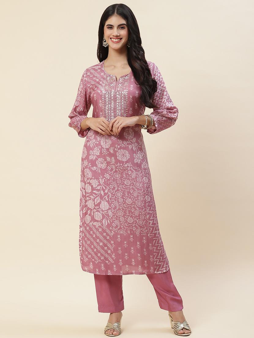 women pink kurta pant set - 20225582 - Zoom Image - 0