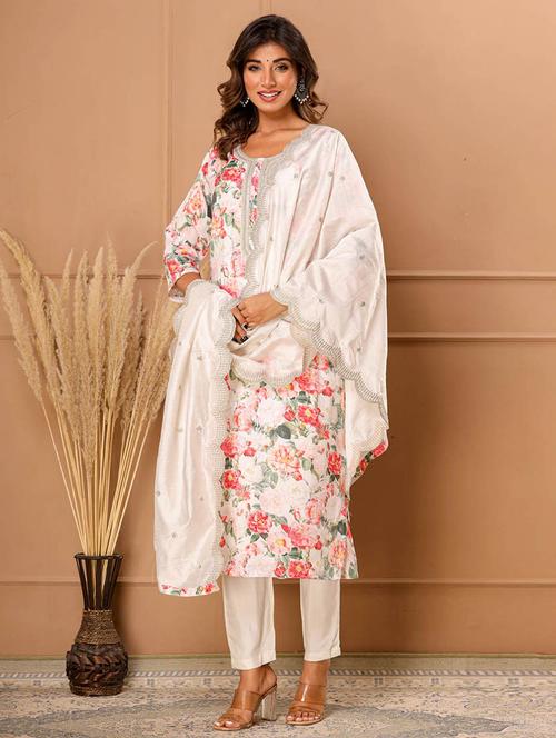 women floral printed kurta pant set with dupatta - 20225665 - Standard Image - 0
