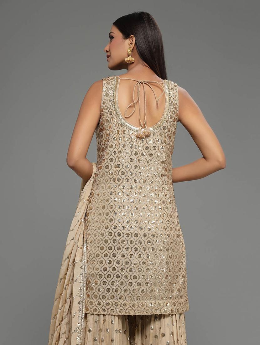 women embroidered kurta sharara set with dupatta - 20225672 - Standard Image - 3