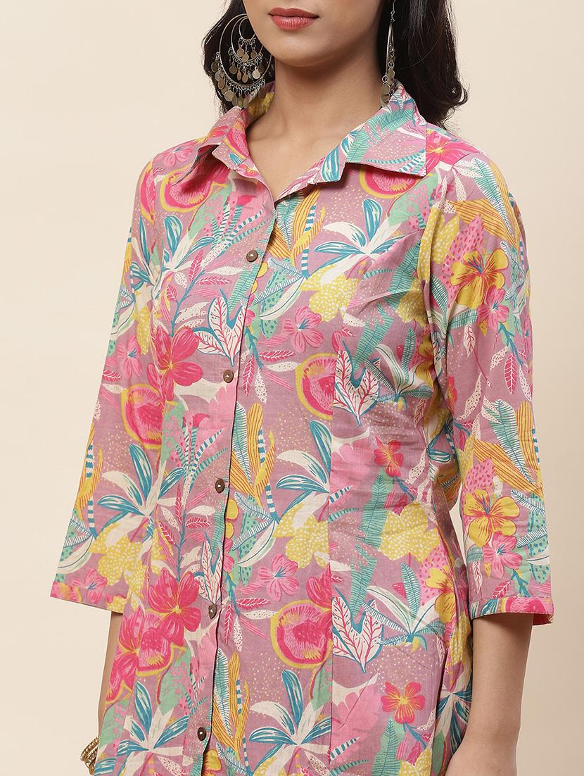 women floral printed kurta pant set - 20225692 - Standard Image - 5