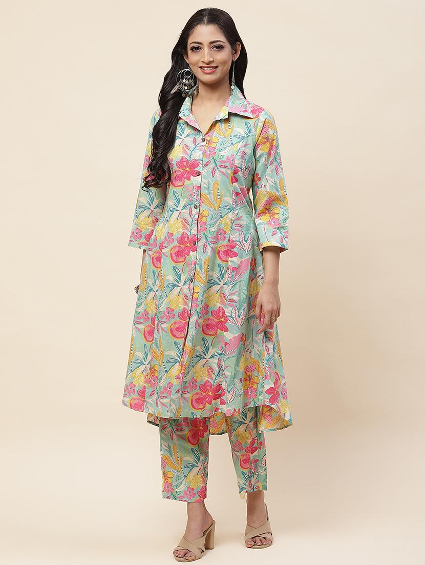 women floral printed kurta pant set - 20225693 - Zoom Image - 0