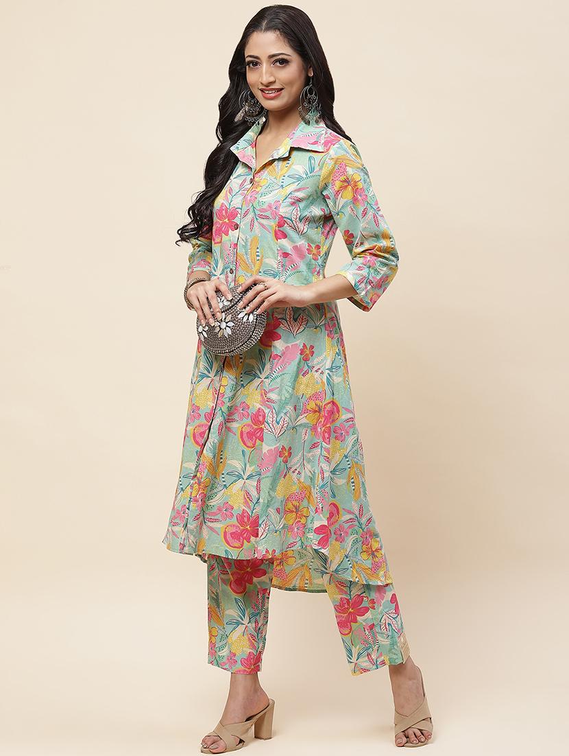women floral printed kurta pant set - 20225693 - Standard Image - 3