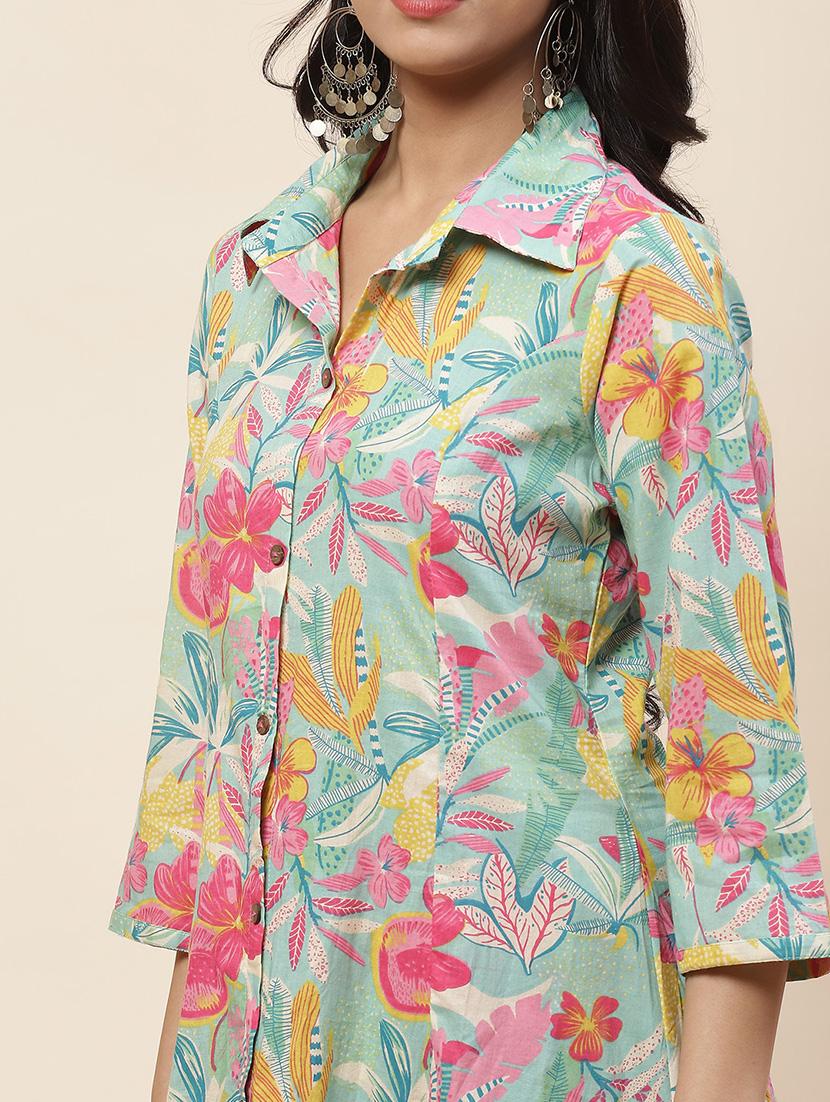 women floral printed kurta pant set - 20225693 - Standard Image - 5