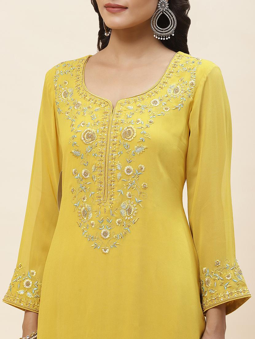 women embroidered kurta palazzo set with dupatta - 20225710 - Standard Image - 5