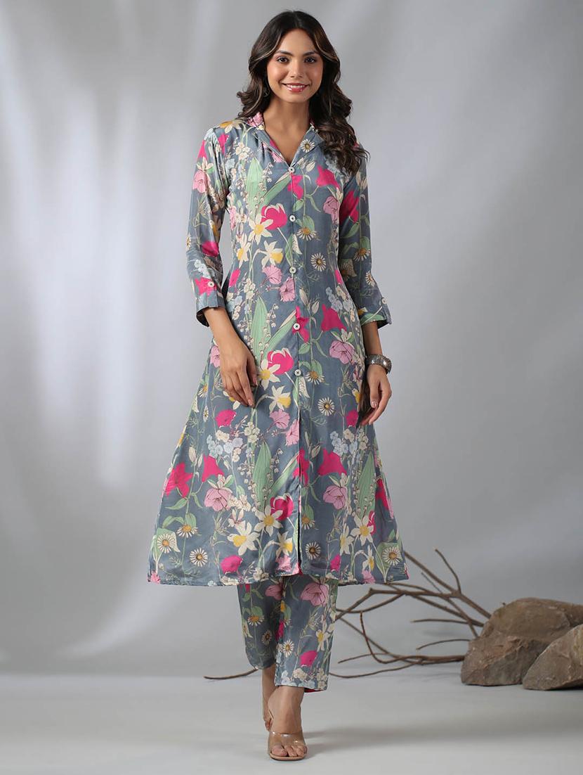 women floral printed kurta pant set - 20225715 - Zoom Image - 0