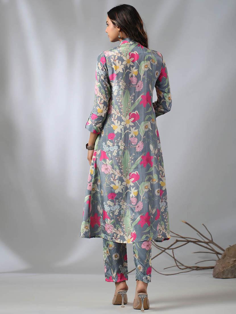 women floral printed kurta pant set - 20225715 - Standard Image - 3