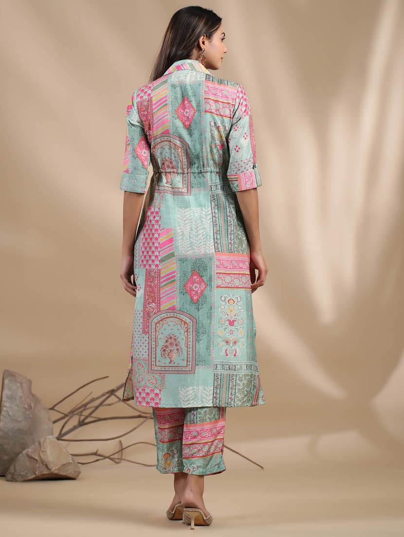 multi colored kurta pant set - 20225738 - Standard Image - 3