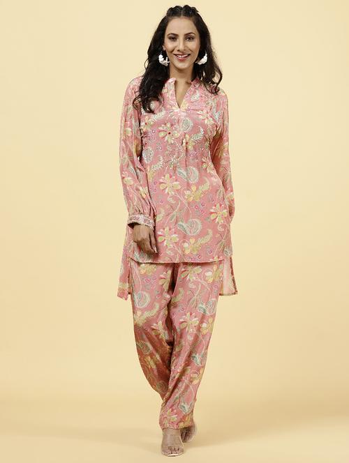 peach colored co ord set - 20225754 -  Standard Image - 0