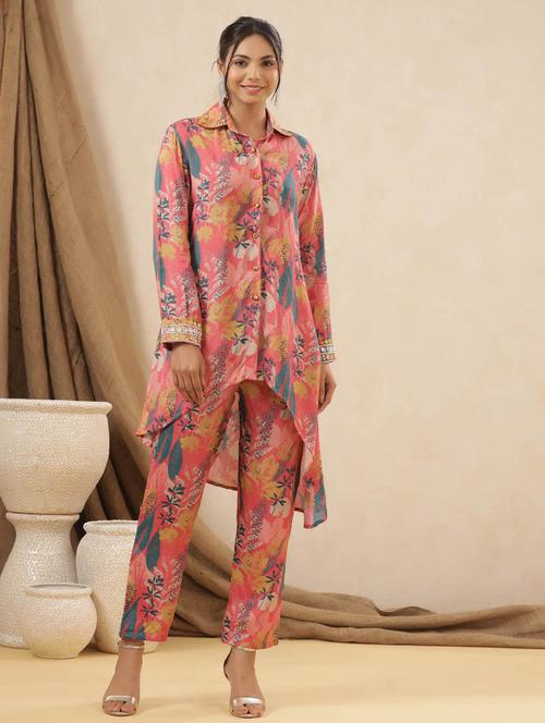 red colored co ord set - 20225761 - Standard Image - 0