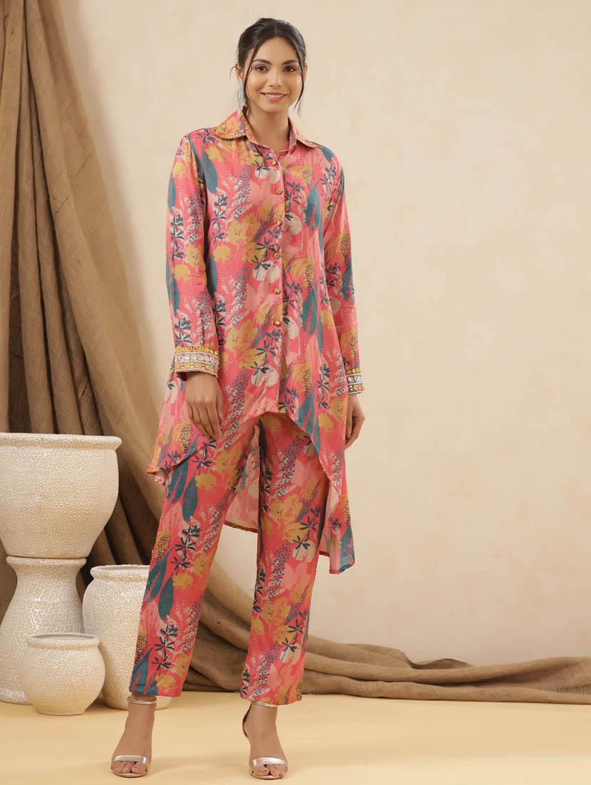 red colored co ord set - 20225761 - Zoom Image - 0