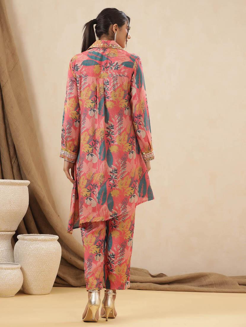 red colored co ord set - 20225761 - Standard Image - 3