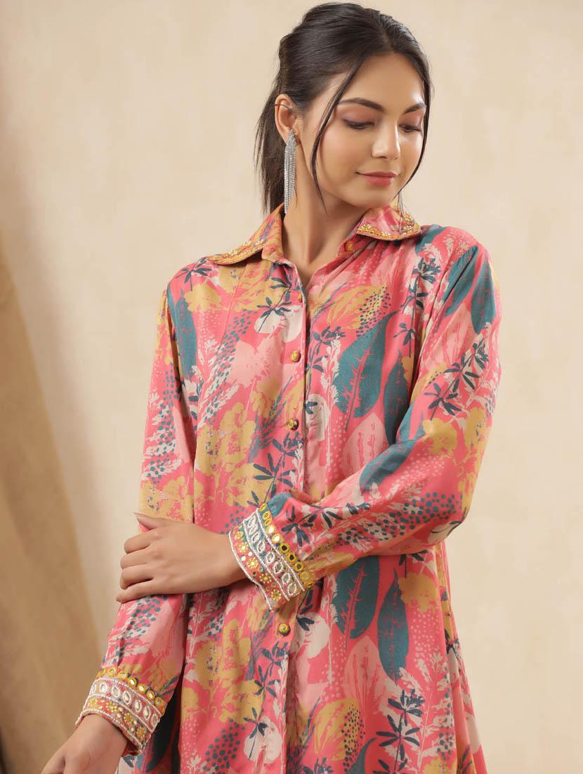red colored co ord set - 20225761 - Standard Image - 5