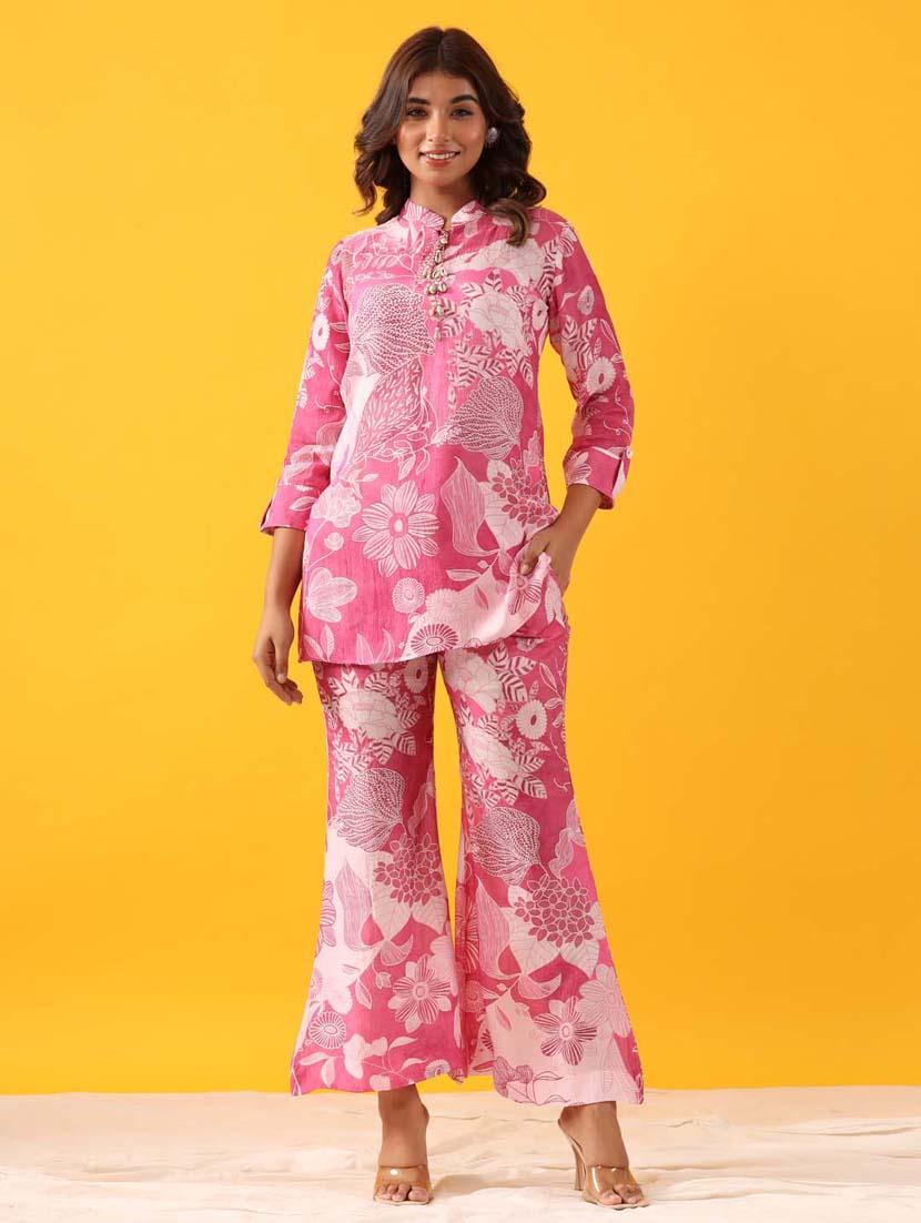 pink colored co ord set - 20225775 - Zoom Image - 0