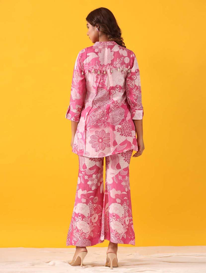 pink colored co ord set - 20225775 - Standard Image - 3