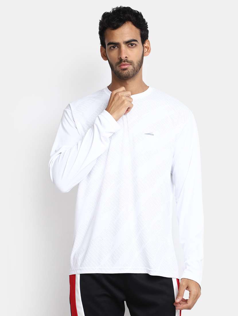 white solid round neck t-shirt - 20228574 -  Zoom Image - 0